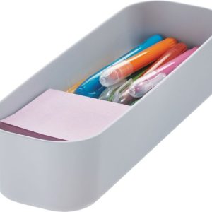 iDesign – Opbergbox Eco Bin Medium – Plastique recyclé – Grijs iDesign – Opbergbox Eco Bin Medium – Plastique recyclé – Grijs