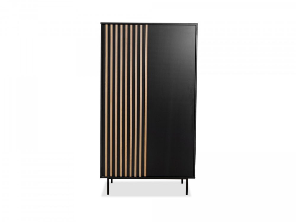 Armoire L100 2 portes CORNEILLE avec tasseaux en pin massif