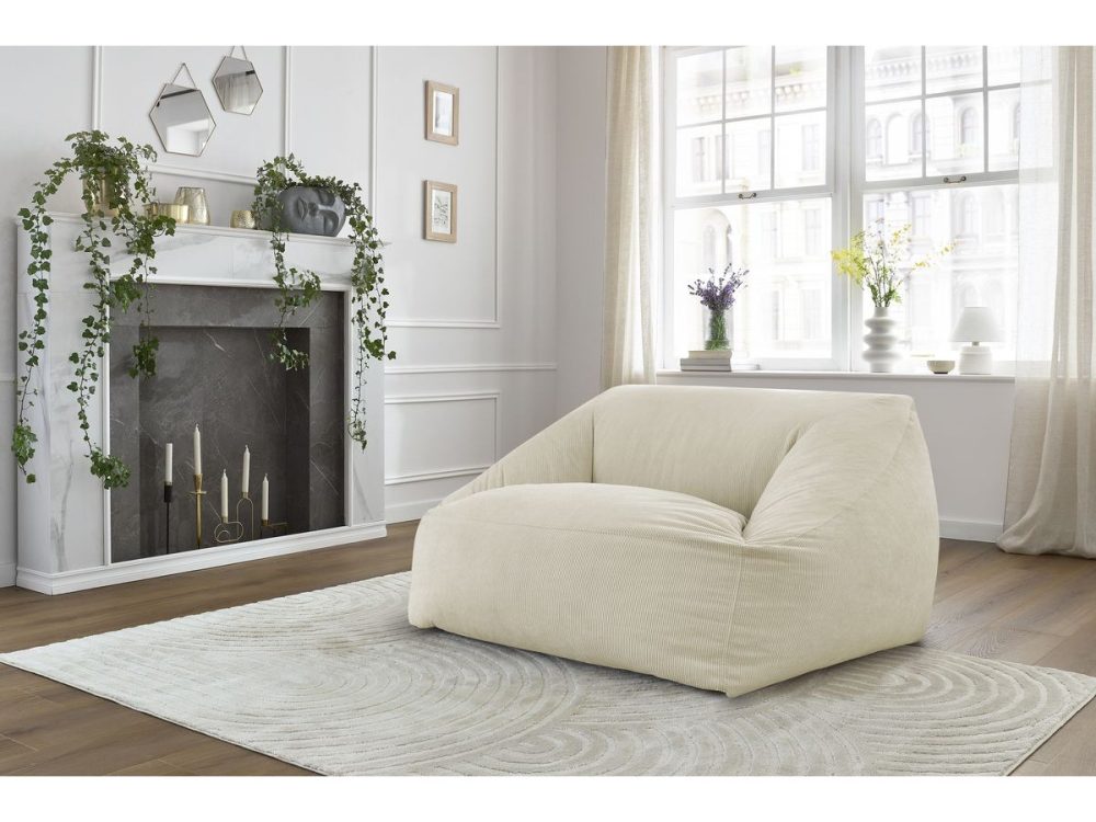 Pouf ultra moelleux LILIBET velours cotele – Image 3