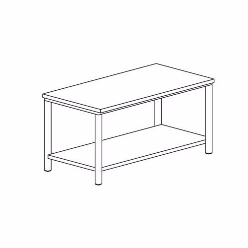 Table centrale avec étagère basse gamme 700 – Image 2