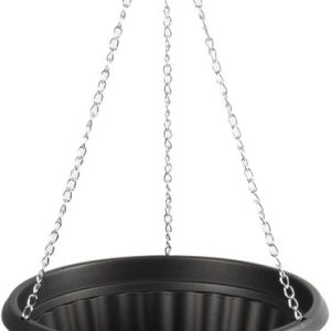 Jardinière Plasticforte – suspendue – plastique – anthracite – D25 x H15 cm – pot de fleurs sur chaîne Jardinière Plasticforte – suspendue – plastique – anthracite – D25 x H15 cm – pot de fleurs sur chaîne