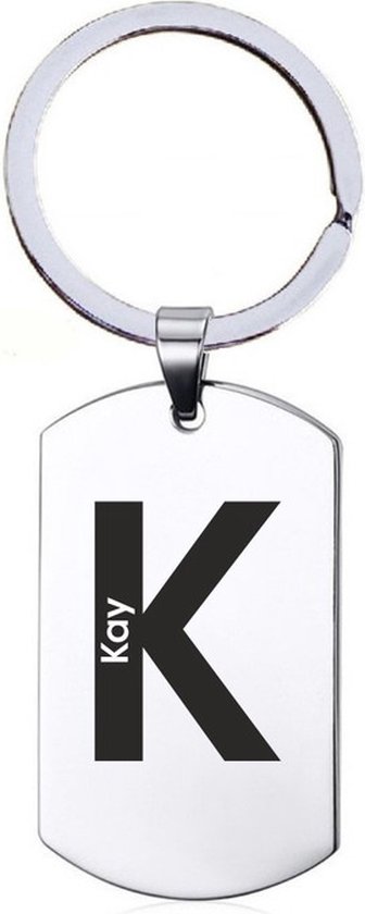 Nom cadeau - Kay - Porte-clés en acier inoxydable