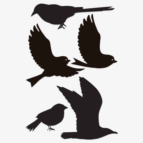Oiseaux | Autocollant pour fenêtre – Zwart – 20 x 20 cm 20 x 20 cm Oiseaux | Autocollant pour fenêtre – Zwart – 20 x 20 cm 20 x 20 cm