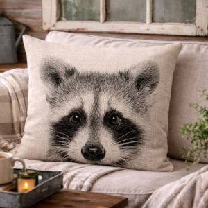 Housse de coussin Animaux – Raton laveur – Impression photo – Sierkussen – 45×45 cm Housse de coussin Animaux – Raton laveur – Impression photo – Sierkussen – 45×45 cm