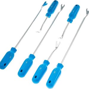 Jeu d’extracteurs de clips – Pied de biche – 6 pièces – Jeu de pinces pour clips de tapisserie – SATRA Jeu d’extracteurs de clips – Pied de biche – 6 pièces – Jeu de pinces pour clips de tapisserie – SATRA