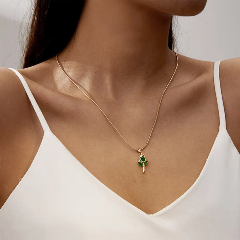 Ensemble de bijoux fleur de tulipe douce – Image 2