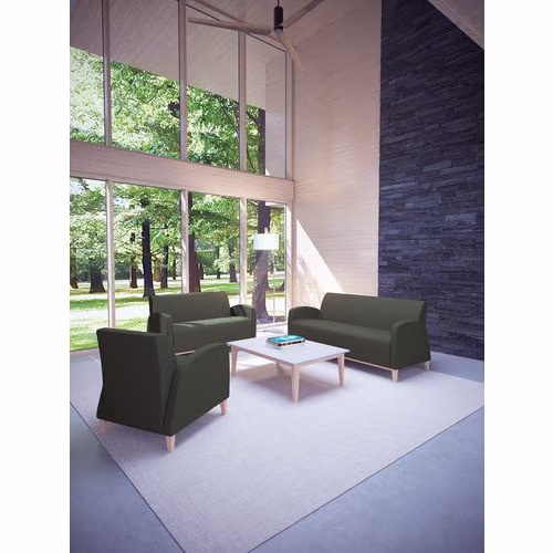 Canapé 3 places Marsan pied hêtre tissu polyester GGI Canapé 3 places Marsan pied hêtre tissu polyester GGI