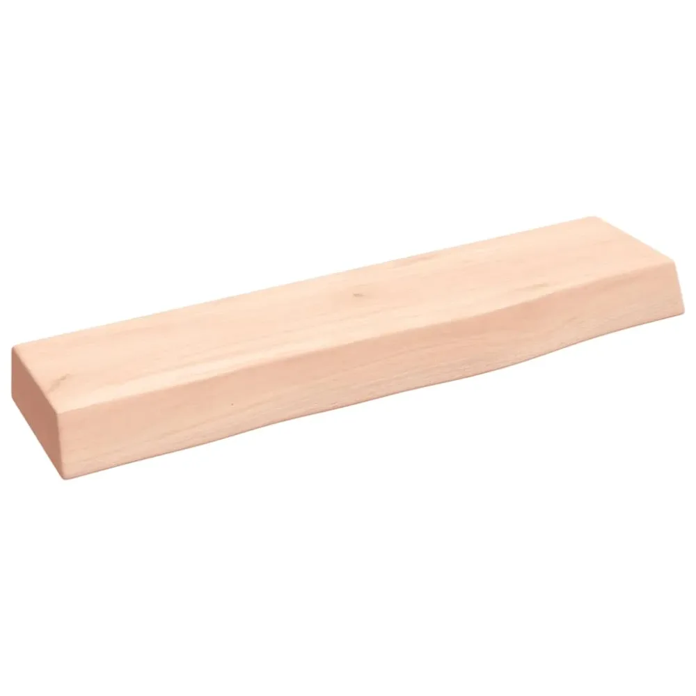 Wall Shelf 40x10x4 cm Untreated Solid Wood Oak – Image 2