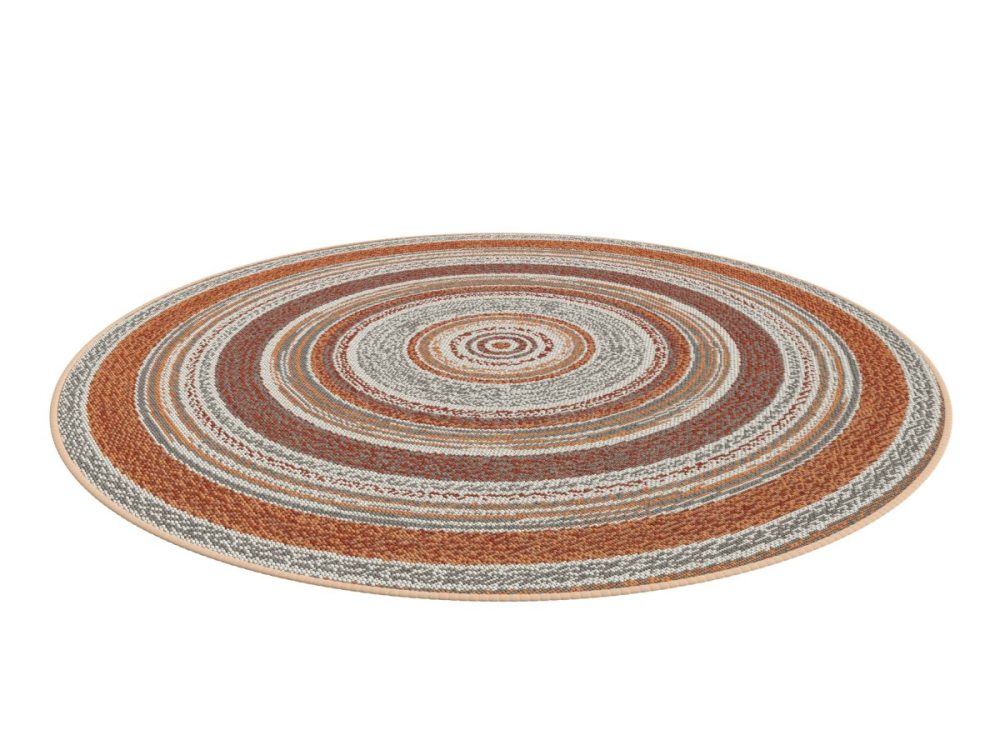 Tapis poils ras IVY motif vintage