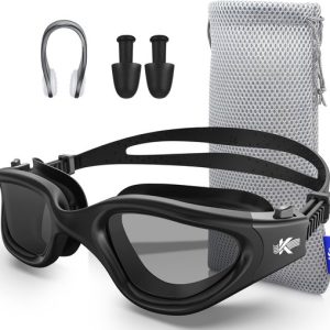 Lunettes de natation polarisées Kyrox – Anti-buée – Protection UV – Comprend des Bouchons d’oreilles et un pince-nez – Sangle réglable – Unisexe – Lunettes de natation pour adultes et enfants – Zwart Lunettes de natation polarisées Kyrox – Anti-buée – Protection UV – Comprend des Bouchons d’oreilles et un pince-nez – Sangle réglable – Unisexe – Lunettes de natation pour adultes et enfants – Zwart
