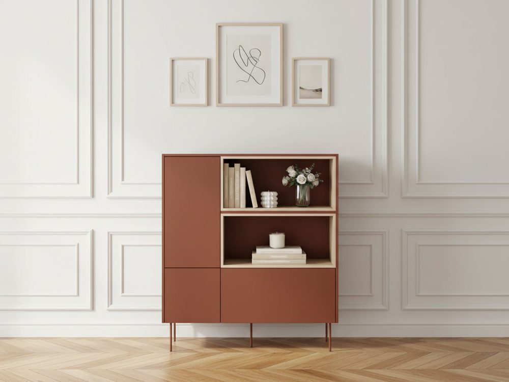 Buffet haut 2 portes 120 cm ATLAS avec niches – Image 2