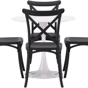 Hamden Esszimmerset + Crosett ⌀80cm/4St. Hamden Esszimmerset + Crosett ⌀80cm/4St.
