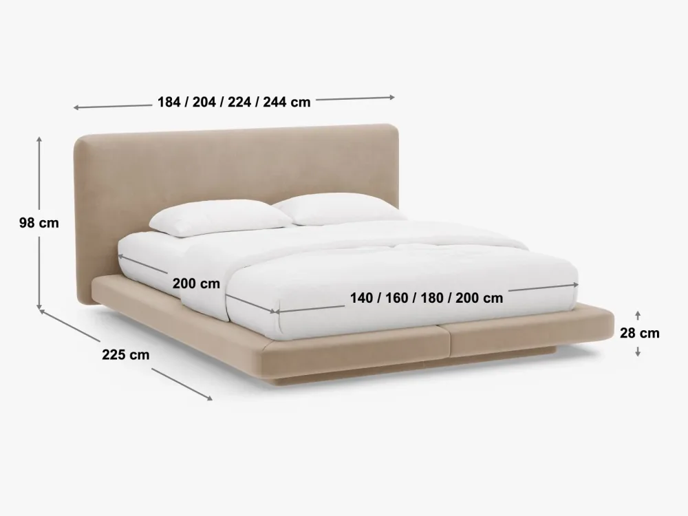 Linea Bett mit Kopfteil 160cm – Image 3