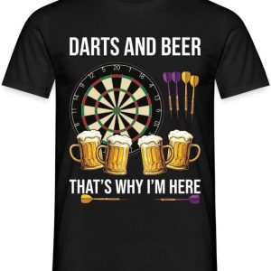 Fléchettes | Fléchettes et bière | T-shirt drôle pour homme Fléchettes | Fléchettes et bière | T-shirt drôle pour homme