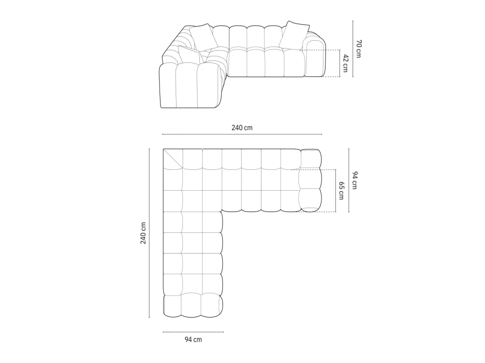 3-Sitzer Ecksofa Symmetric Treno – Image 3