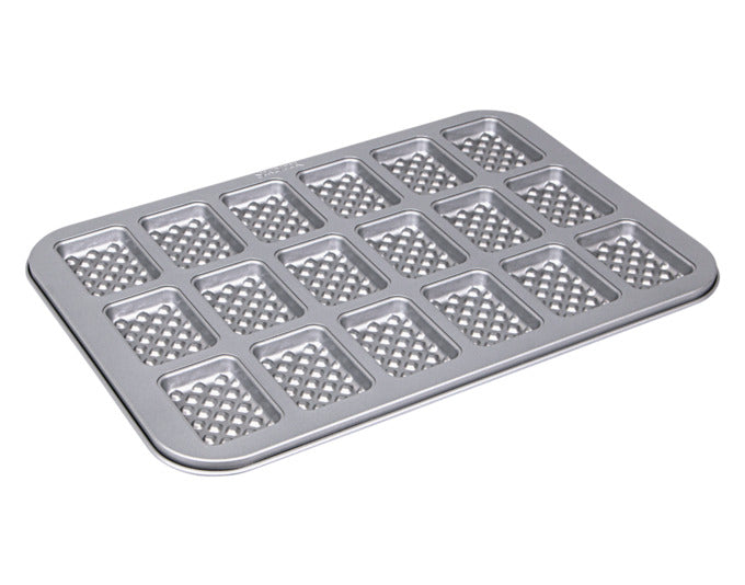 STÄDTER Mini-Waffel-Blech 38x26 cm silber We love Baking