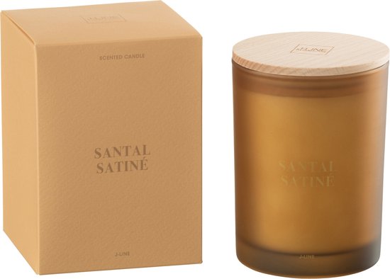 J-Line bougie parfumée Accords Essentiels - Santal Satiné - jaune - 38H