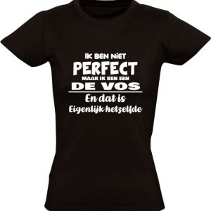 Je ne suis pas parfait mais je suis un De Vos et c’est fondamentalement le même T-shirt femme | nom de famille | anniversaire | anniversaire | Nom | drôle | Noir Je ne suis pas parfait mais je suis un De Vos et c’est fondamentalement le même T-shirt femme | nom de famille | anniversaire | anniversaire | Nom | drôle | Noir
