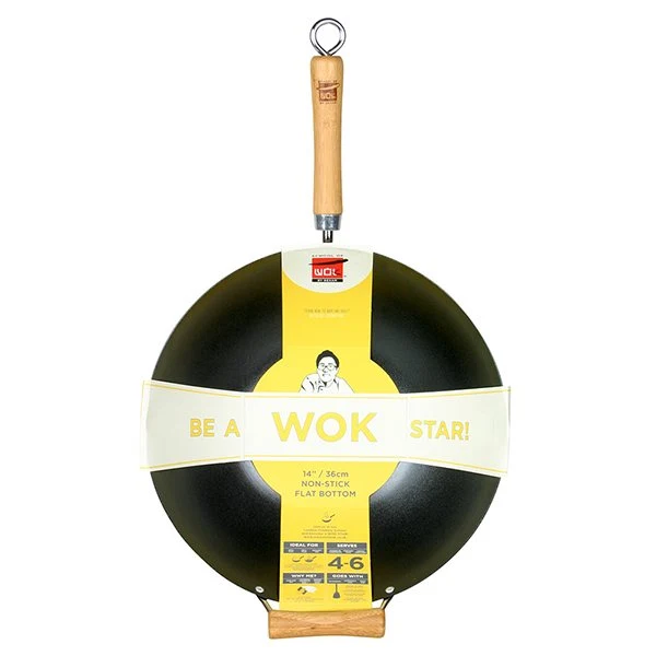 Wok fond plat antiadhérent 36 cm Be a Wok Star – Image 2