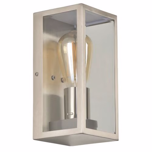 Applique rectangle en acier diffuseur en verre transparent alu Corep Applique rectangle en acier diffuseur en verre transparent alu Corep