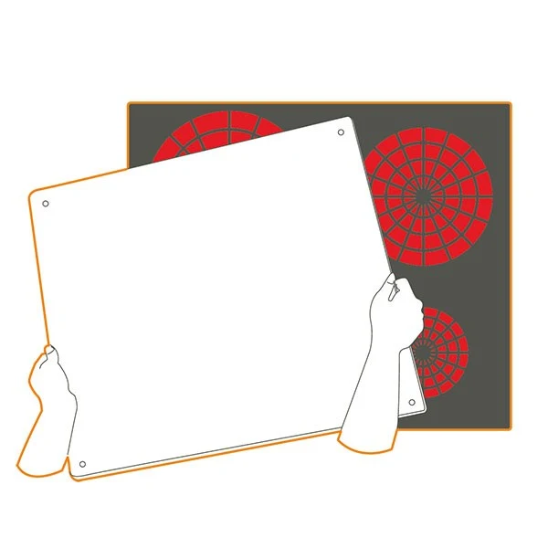 Planche de protection pour plaque de cuisson noire 57 x 50 cm Pebbly – Image 3