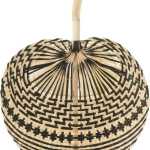 J-Line Éventail Tissé Bambou Naturel/Noir Small J-Line Éventail Tissé Bambou Naturel/Noir Small