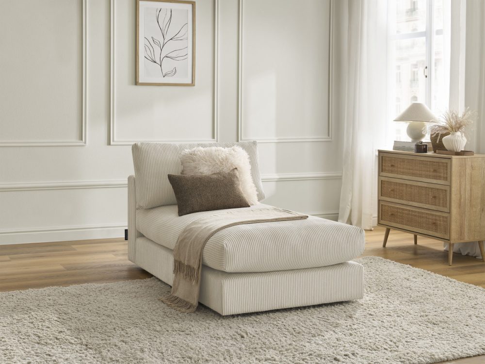 Meridienne pour canape modulable PARIS velours cotele – Image 2