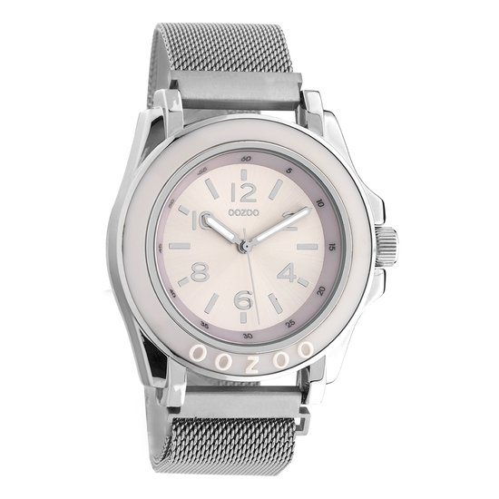 OOZOO Timepieces – Montre argentée avec bracelet en maille métallique argentée – C10739 OOZOO Timepieces – Montre argentée avec bracelet en maille métallique argentée – C10739