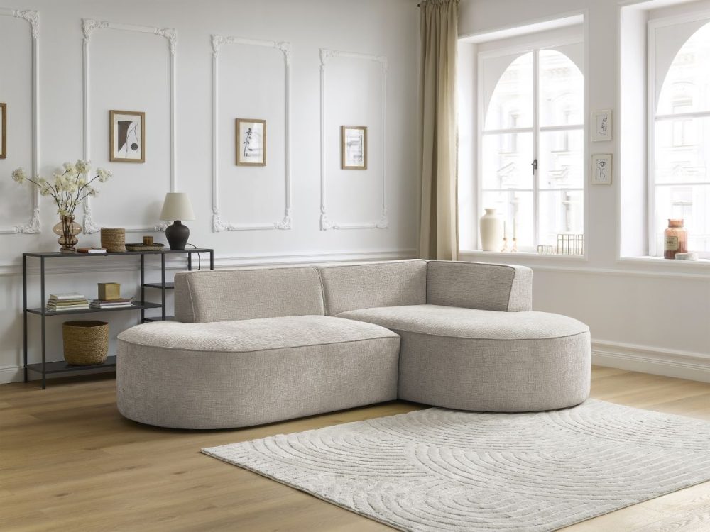Canape d'angle fixe ROUSSEAU tissu texture – Image 3