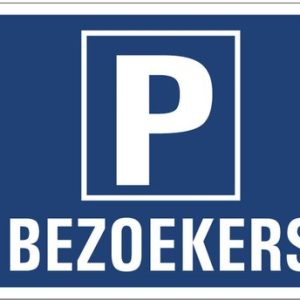 Panneau visiteur parking – plastique 200 x 125 mm