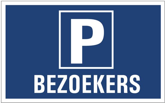 Panneau visiteur parking - plastique 200 x 125 mm