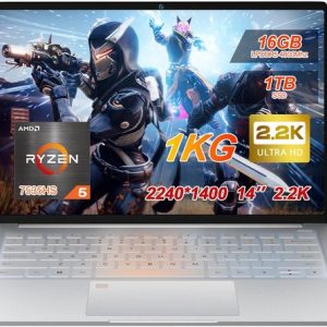 Ordinateur portable S14 14 pouces 2,2K 16:10 – AMD Ryzen 5 7535HS – 16 Go LPDDR5 – SSD NVMe 1 To – Batterie 60 Wh – Wi-Fi 6 – Lecteur d’empreintes digitales – Windows 11 – Argent Ordinateur portable S14 14 pouces 2,2K 16:10 – AMD Ryzen 5 7535HS – 16 Go LPDDR5 – SSD NVMe 1 To – Batterie 60 Wh – Wi-Fi 6 – Lecteur d’empreintes digitales – Windows 11 – Argent