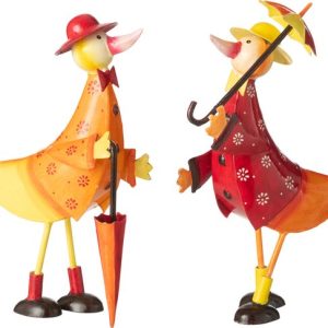 J-Line figurine Lapin Parapluie – fer – mix – 2 stuks J-Line figurine Lapin Parapluie – fer – mix – 2 stuks