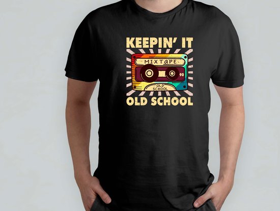 Keepin it old École - T Shirt - RetroVibes - Throwback - VintageStyle - OldSchoolCool - RetroSfeer - Regarder en arrière - VintageStyle - OudeSchoolCool