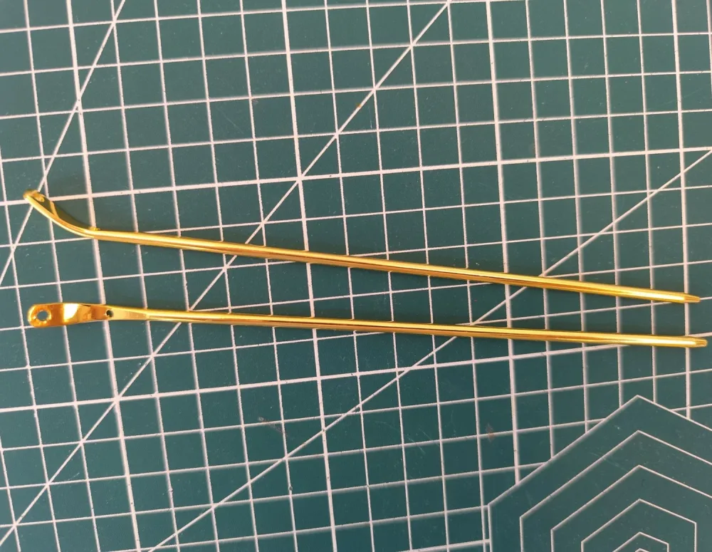 Curved Metal Hair Stick, 170mm | DIY Hairpin Blank for Jewelry Making & Crafts/ 2 Hair Stick