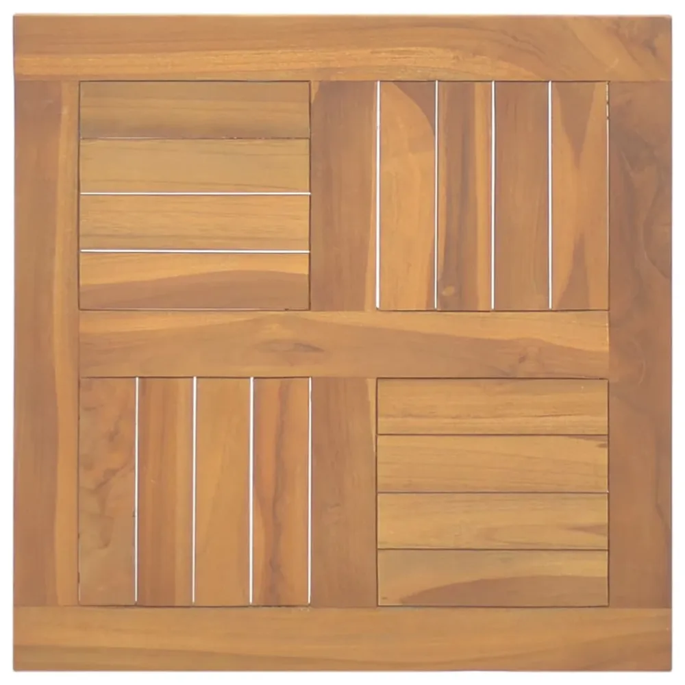 Square Table Top 50x50x2.5 cm Solid Wood Teak – Image 2