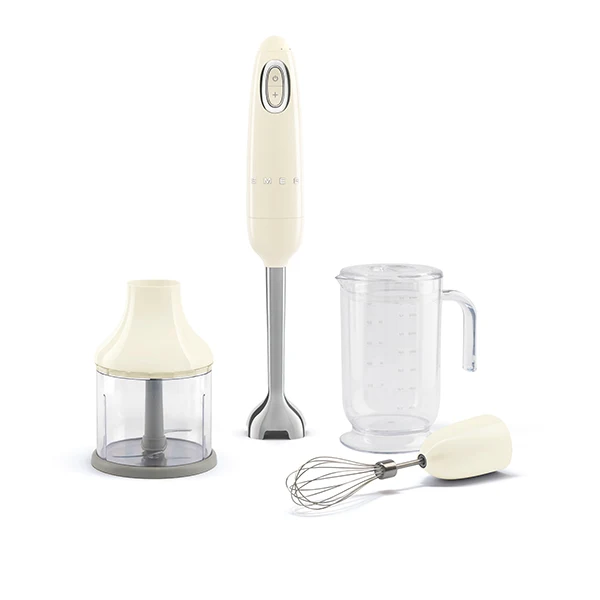 Mixeur plongeant avec accessoires 700 W HBF03CREU crème Smeg