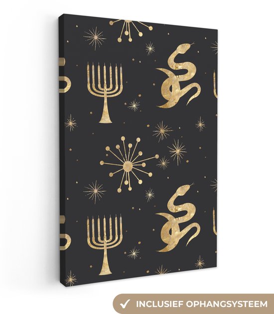 Motifs Peinture sur Toile - Spirituel - Goud - 120x180 cm - Décoration murale XXL