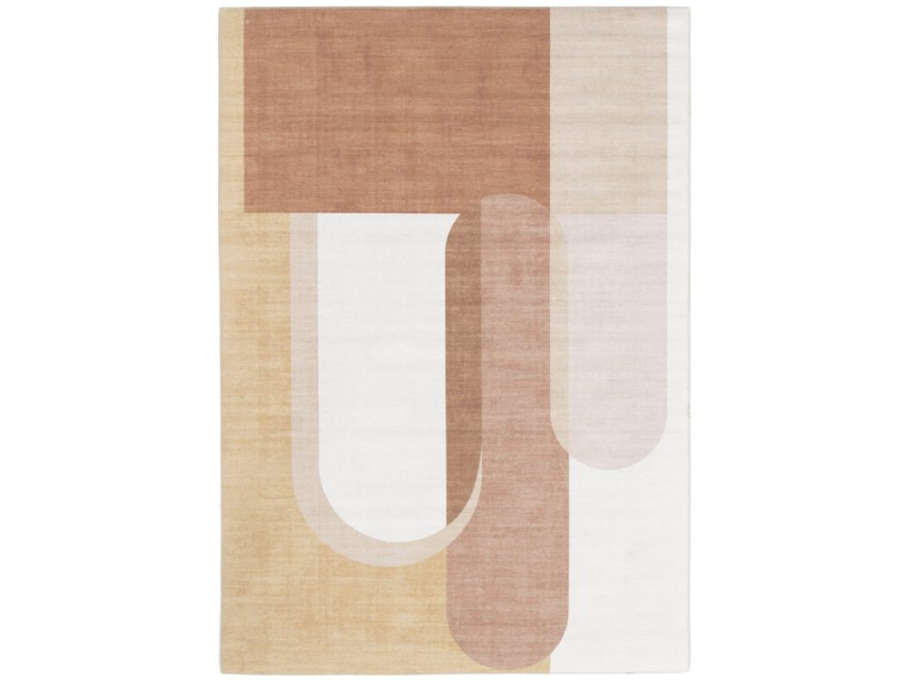 Tapis poils ras NADINE motif abstrait – Image 3