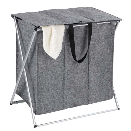Panier à linge Wenko Trio Top 118L Gris