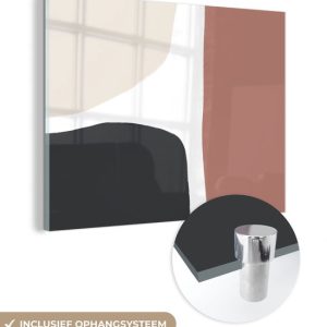 MuchoWow® Peinture sur verre 40×30 cm – Peinture sur verre acrylique – Pastel – Abstrait – Design – Photo sur verre – Peintures