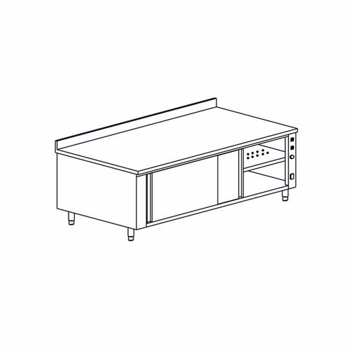 Meuble chauffant avec 2 P coulissantes gamme 600 – Image 2