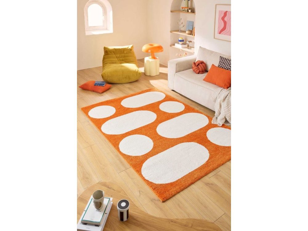 Tapis poils longs DANNY motif retro – Image 3