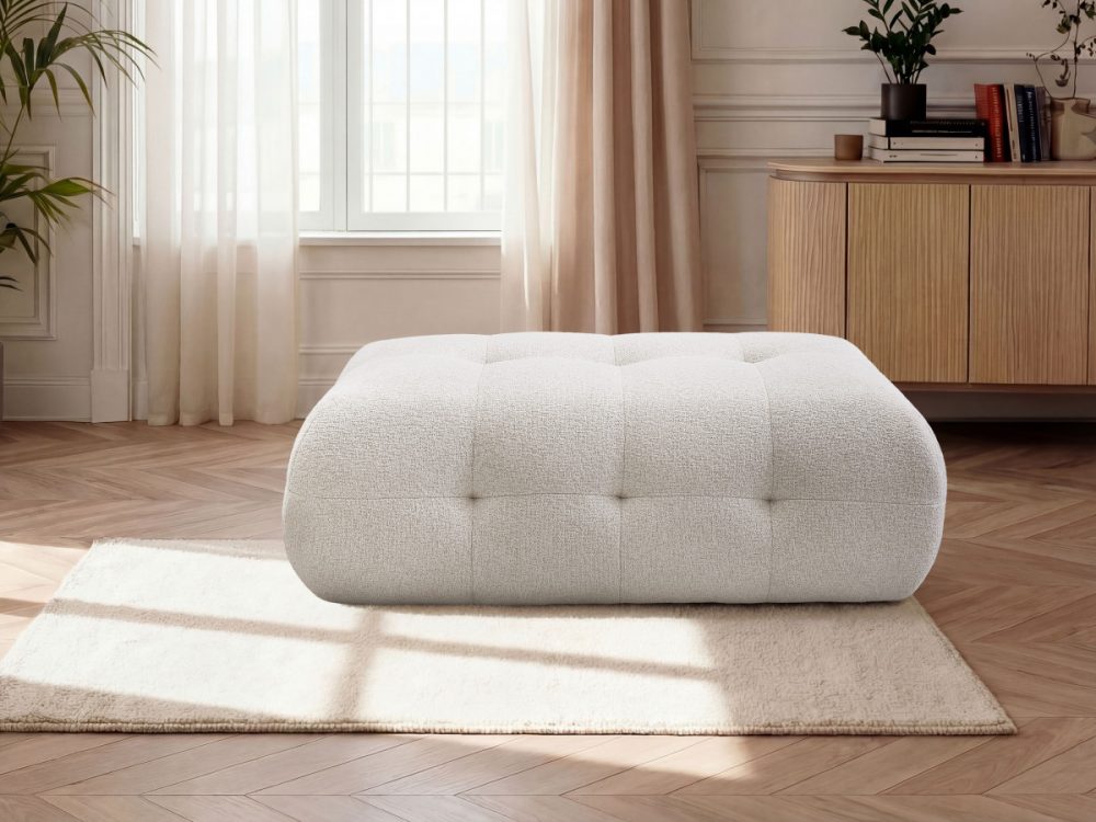 Pouf grand LAURA tissu chine – Image 2