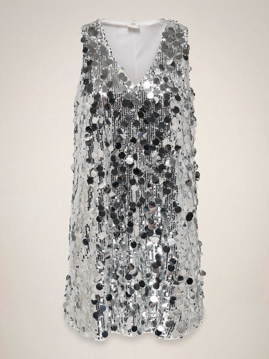 JDY - JDYCLAIRE S/L SEQUINS V-NECK DRESS JRS - Dames - Mini jurken