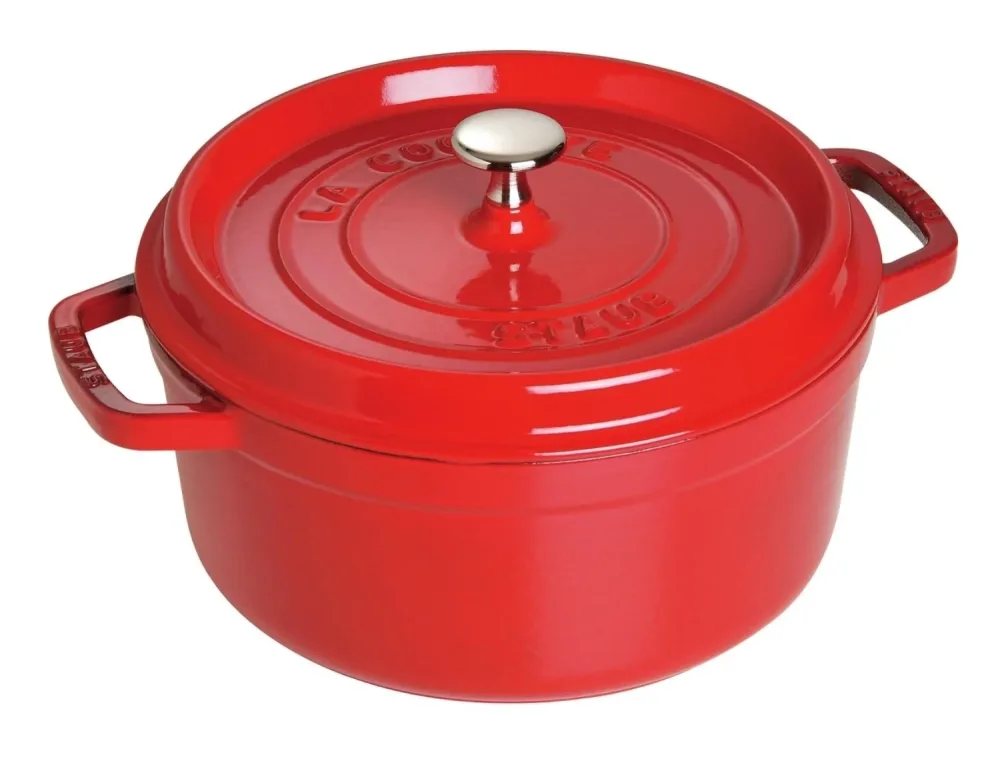 Cocotte 18cm, rund, Kirsch-Rot, Gusseisen 1.7l