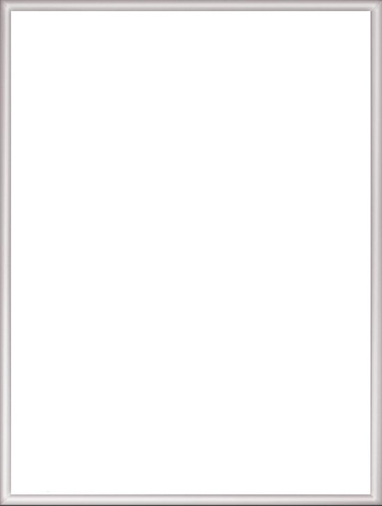 Homedecoration Almelo - Cadre photo - Format photo - 65 x 98 cm - Brillant argent
