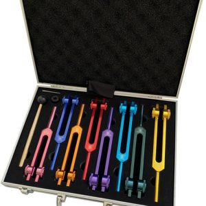 Jeu de diapasons – Musique diapasons – Entraînement vocal – Fréquence précise – 8 pièces – Multicolore
