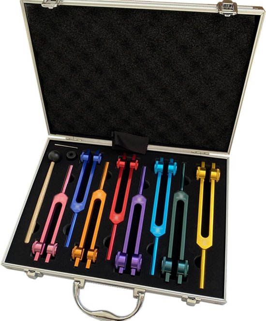 Jeu de diapasons - Musique diapasons - Entraînement vocal - Fréquence précise - 8 pièces - Multicolore