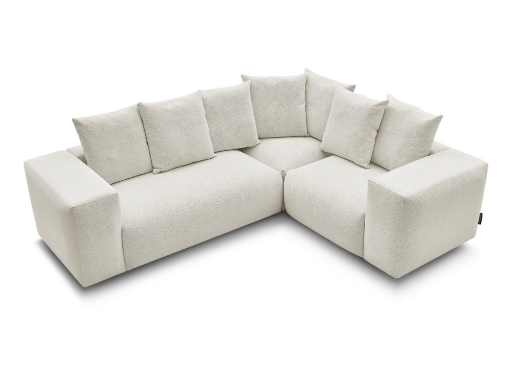 Canape d'angle fixe modulable VOLTAIRE avec 1 chauffeuse 2 places, 1 angle et 1 chauffeuse 1 place tissu chine – Image 3